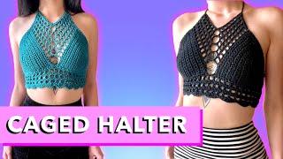 Caged Halter Top for all sizes | DIY Crochet Tutorial