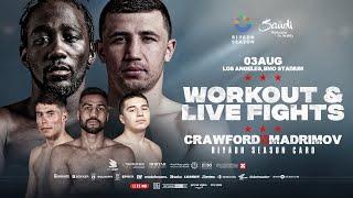 Terence Crawford Vs Israil Madrimov Workout & Live Fights (Giyasov, Castro & Lugo)