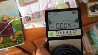 Trifield emf meter readings In our bedrooms.