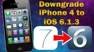 How to Downgrade iPhone 4 From iOS 7 to iOS 6.1.3 (Without SHSH Blobs)