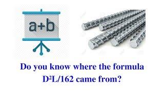 Do you know where the formula D²L/162 came from | Civil Snapshot