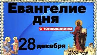 Евангелие дня с толкованием и наставление святых отцов  28  декабря   2024