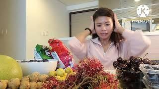 When Filipina helper is alone, fruits mukbang .