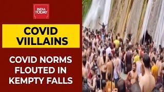 Hundreds Of Maskless Tourists Throng Kempty Falls In Mussoorie, Flout Covid Norms