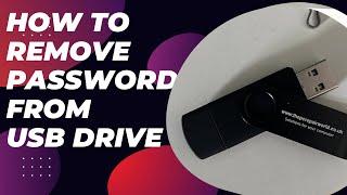 How to turn of BitLocker or Remove password on USB Flash