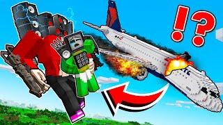 JJ saved BABY MIKEY from an AIRPLANE CRASH! JJ SPEAKER MAN UPGRADE in Minecraft - Maizen