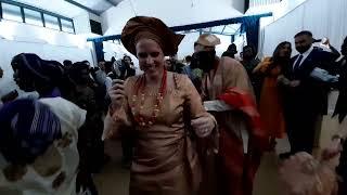 Getting down at an Afro - Franco wedding