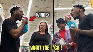 Drinking Windex In Front Of Customers **HILARIOUS REACTIONS**