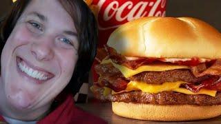 I TRIED A CHECKERS BURGER WHILE OFF OF THE MELATONINS FOR THE FIRST TIME EVER?!?!?!? (ASMR)