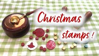 CHRISTMAS WAX SEAL STAMPS !!! - Merry Christmas, Candle with two colours in one