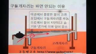 구들(온돌)학교 강의 Korea heating under hypocaust gudeul room426 / 구들개자리 출현의 시효