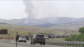 Fire burning north of Eagle forces closure of Highway 55