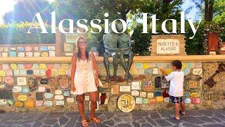 Summer day in Italy, Walk in Alassio the jewel of Ligurian Riviera, Day trip from Nice!