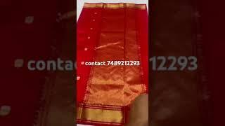 chanderi handloom saree pattu soft silk light wait sarees collection eknaliya work  #saree #handloom