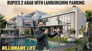 PKR 2 Arab DAMAC-HILLS MANSION Tour with Lamborghini Parking Space and Infinity Pool