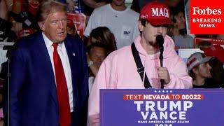 'We Need Trump Back Really Bad': Bryce Hall Joins Trump On Stage At Rally In Las Vegas, Nevada