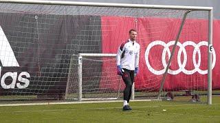 MANUEL NEUER ZURÜCK IM TRAINING - FC Bayern Torwarttraining vor CL-Rückspiel gegen Salzburg  #FCBSAL