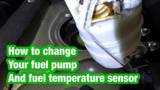 Replacing fuel pump and temperature sensor on a Nissan Sentra