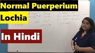 Normal Puerperium in Hindi (हिन्दी) | Lochia | Involution | Nursing Lecture