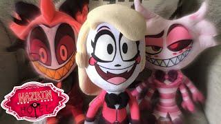 OFFICIAL HAZBIN HOTEL PLUSH TOYS UNBOXING & REVIEW SHARKROBOT!!! || Charlie / Angel Dust & Alastor