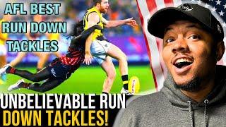 AFL BEST RUN DOWN TACKLES | AFL REACTION