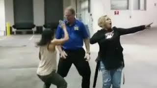 TLC sing and dance to "Get Low" with security guard 2017 Hilarious!