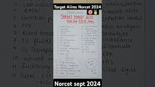 Aiims Norcet sept 2024 #nursingsecrets #aiimsnorcetexam #aiims #norcet #norcetstrategy #norcet7