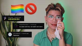 reading homophobic comments because I'm a queer ️‍