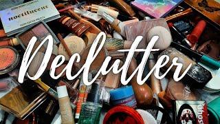 DECLUTTER MY MAKEUP COLLECTION WITH ME | LET'S GET RID OF SOME MAKEUP! (collection clean out)