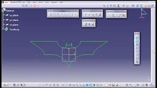 Batman Sketch using CATIA