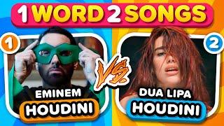 SAVE ONE SONG: One Word, Two Songs | Music Quiz Challenge