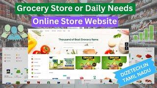 Grocery Store Website Demo, Features and Functions | @DIZETECH