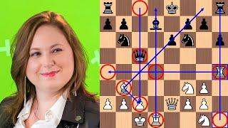 Judit Polgar crushes the Caro-Kann, Karpov variation