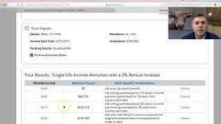 Fidelity's Guaranteed Income Annuity Calculator