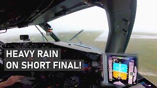 Boeing 737 - Almost Go-around in heavy rain! Arrival in Punta Cana (USA Mission part 4)