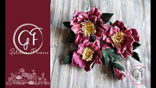 An easy way to make  a flower center#leatherrose#flowermakingtutorial#leatherflower#diy#millinery