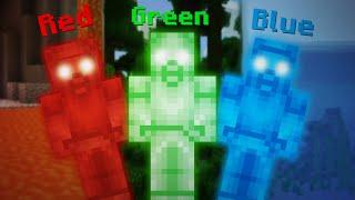 L'histoire du Green, Blue et Red Steve (trois entités qui sont liées)