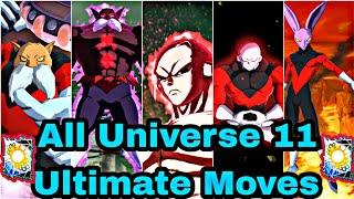 UNIVERSE 11 ALL ULTIMATE MOVES!!  IN DRAGON BALL LEGENDS