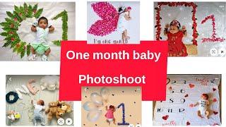 DIY 1 month baby photoshoot ideas at home #video #YouTube