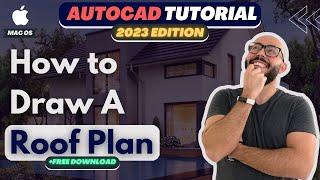 How To Draw A Roof Plan in Autocad - Autocad 2023 For Mac Tutorial