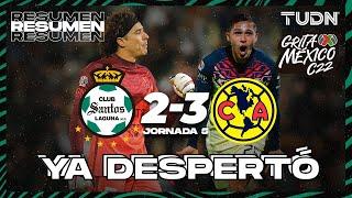 Resumen y goles | Santos 2-3 América | Grita México C22 - J5 | TUDN