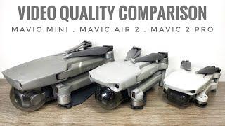 DJI Mavic Air 2 Video Comparison vs Mavic 2 Pro & Mavic Mini