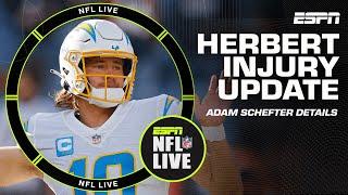 Justin Herbert is diagnosed with plantar fascia injury in his right foot - Adam Schefter | NFL Live