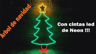 Como hacer un árbol de navidad, con cinta led de Neon.