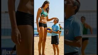 10ft Volleyball Player #shorts #tallwoman #tallgirlfriend #heightdifference #volleyball #gigante