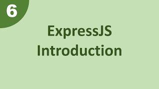 ExpressJS Introduction