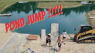 RAMP Jump Into POND !!!!!