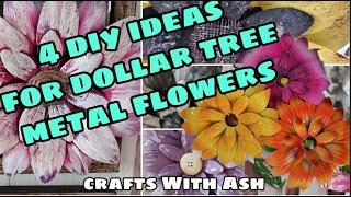 4 Ideas for the Dollar Tree Metal Flowers!!| HIGH END