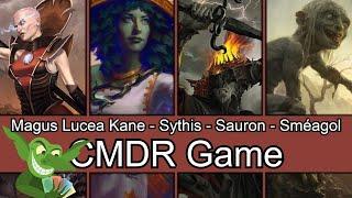 Magus Lucea Kane vs Sythis vs Sauron vs Sméagol EDH / CMDR game play