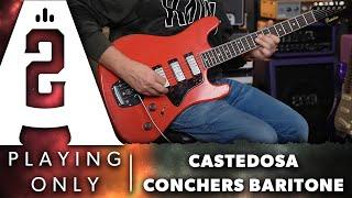 Castedosa Conchers Baritone Electric Guitar in Aged Fiesta Red - Playing Only Demo